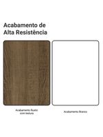 Rack Para Tv Até 80 Polegadas 160cm Com Pés Rustic/branco/rustic Torino Madesa Rustic/branco