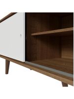 Rack Para Tv Até 80 Polegadas 160cm Com Pés Rustic/branco/rustic Torino Madesa Rustic/branco