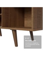 Rack Para Tv Até 80 Polegadas 160cm Com Pés Rustic/branco/rustic Torino Madesa Rustic/branco