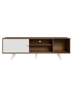 Rack Para Tv Até 80 Polegadas 160cm Com Pés Rustic/branco Torino Madesa Rustic/branco