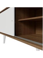 Rack Para Tv Até 80 Polegadas 160cm Com Pés Rustic/branco Torino Madesa Rustic/branco