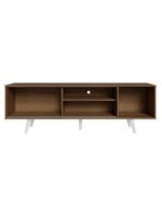 Rack Para Tv Até 80 Polegadas 160cm Com Pés Rustic/branco Torino Madesa Rustic/branco