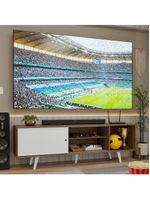 Rack Para Tv Até 80 Polegadas 160cm Com Pés Rustic/branco Torino Madesa Rustic/branco