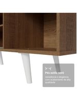 Rack Para Tv Até 80 Polegadas 160cm Com Pés Rustic/branco Torino Madesa Rustic/branco
