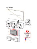 Painel até 65" com Rack Suspenso Flórida Multimóveis