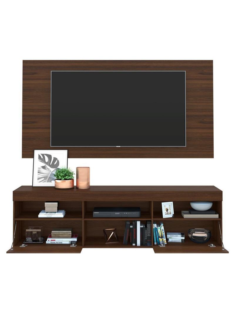 Painel até 65" com Rack Suspenso Espelho Multimóveis