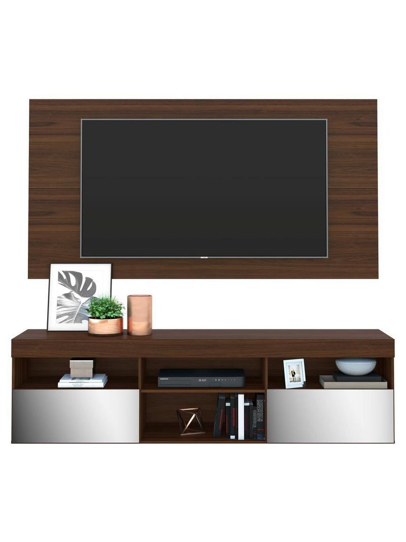 Painel até 65" com Rack Suspenso Espelho Multimóveis