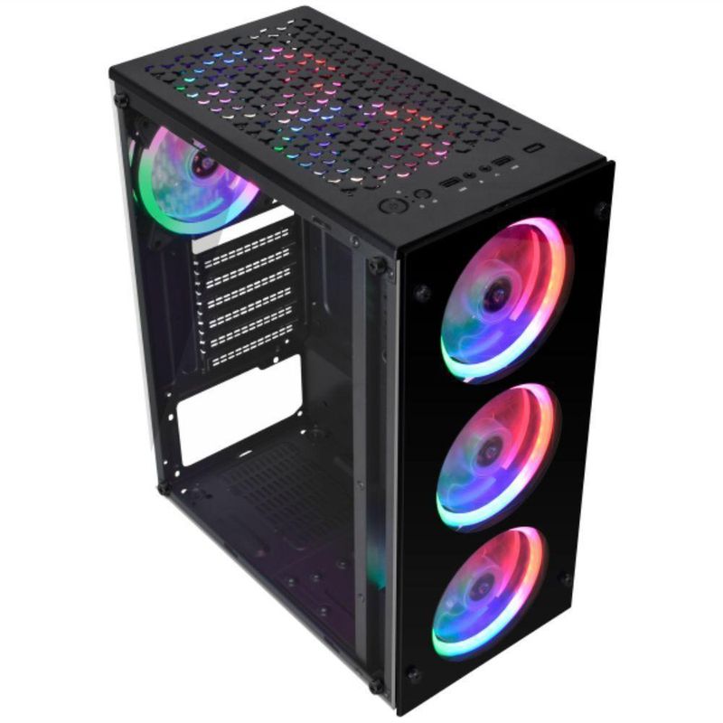 Gabinete Gamer Kmex Cg-a1tp Led Rgb