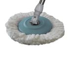 Conjunto Mop Rotatório Compact 9l Balde Com Cesto Plástico E 1 Refil Azul Petróleo - Nobre