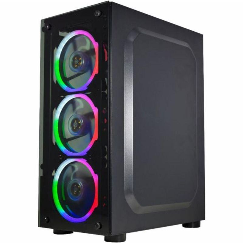 Gabinete Gamer Kmex Cg-10w5 Led 3 Fans