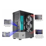 Gabinete Gamer Kmex Cg-10w5 Led 3 Fans