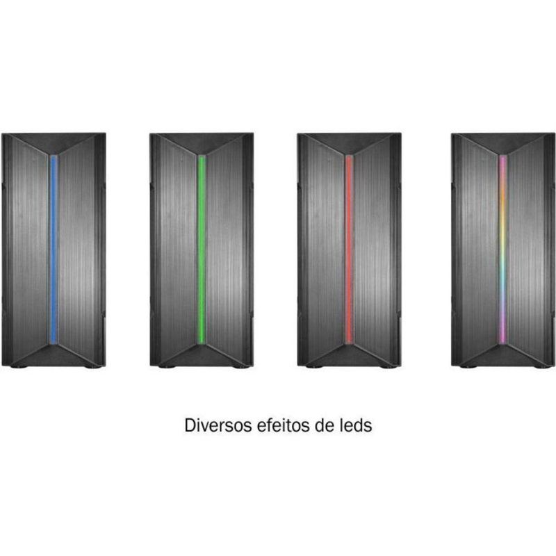 Gabinete Gamer Demon Ii K-mex Gm-06w5 Preto Sem Fonte
