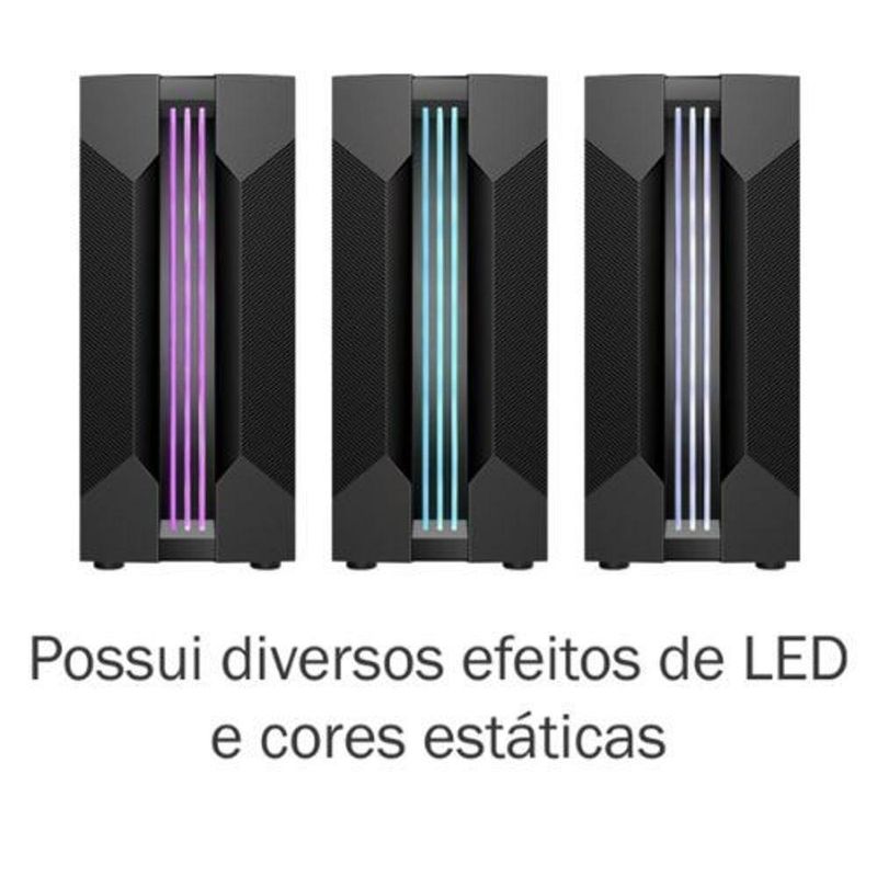 Gabinete Gamer Kmex Cg-01a9 Led Rgb - Bifrost Vi