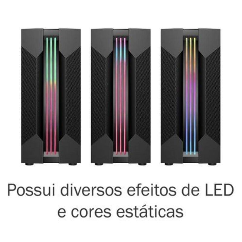 Gabinete Gamer Kmex Cg-01a9 Led Rgb - Bifrost Vi