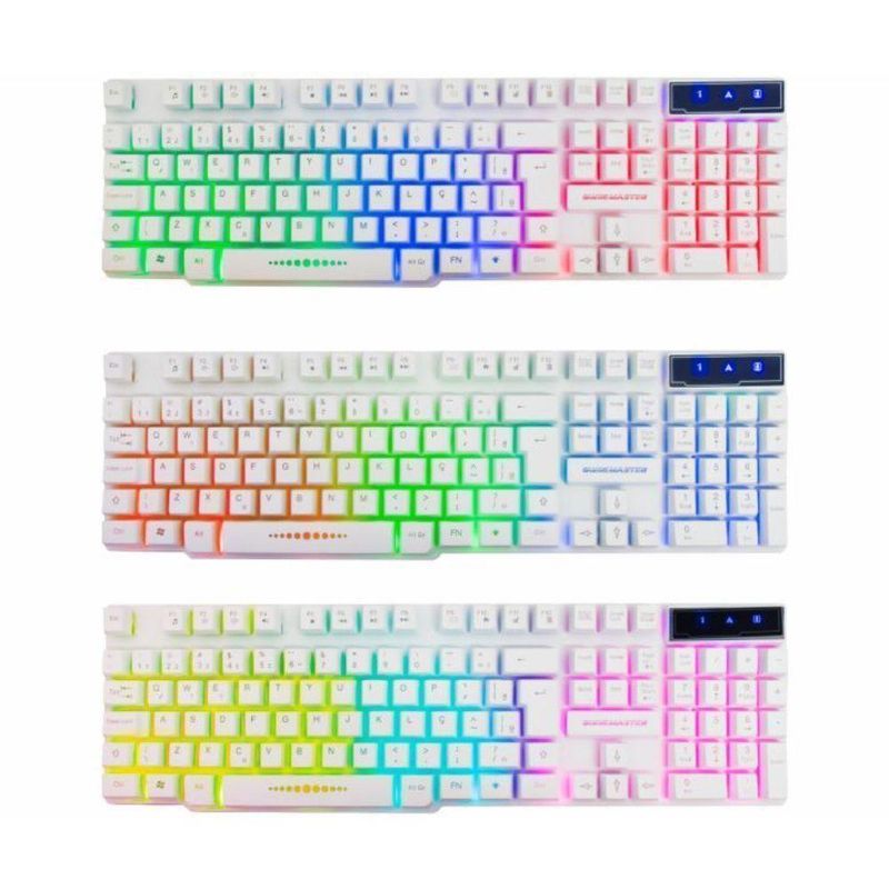 Kit Gamer K-mex White Kmw52 + Moa8