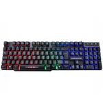 Teclado Gamer Semi Mecânico Led Usb Abnt2 Km-52 Rgb