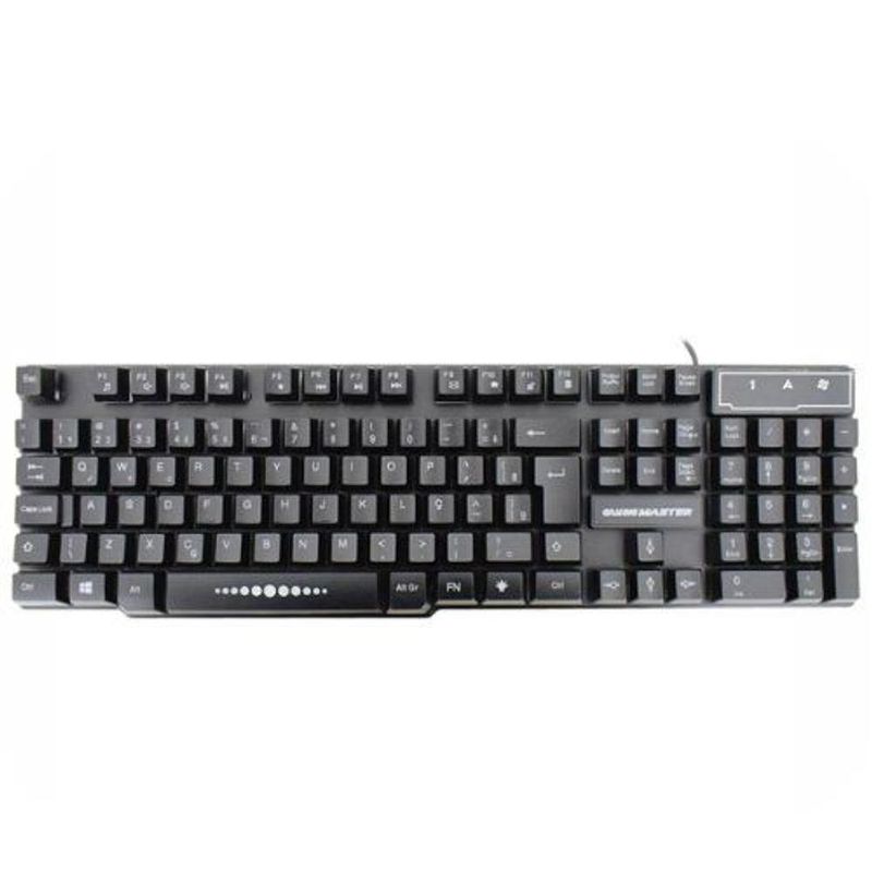 Teclado Gamer Semi Mecânico Led Usb Abnt2 Km-52 Rgb