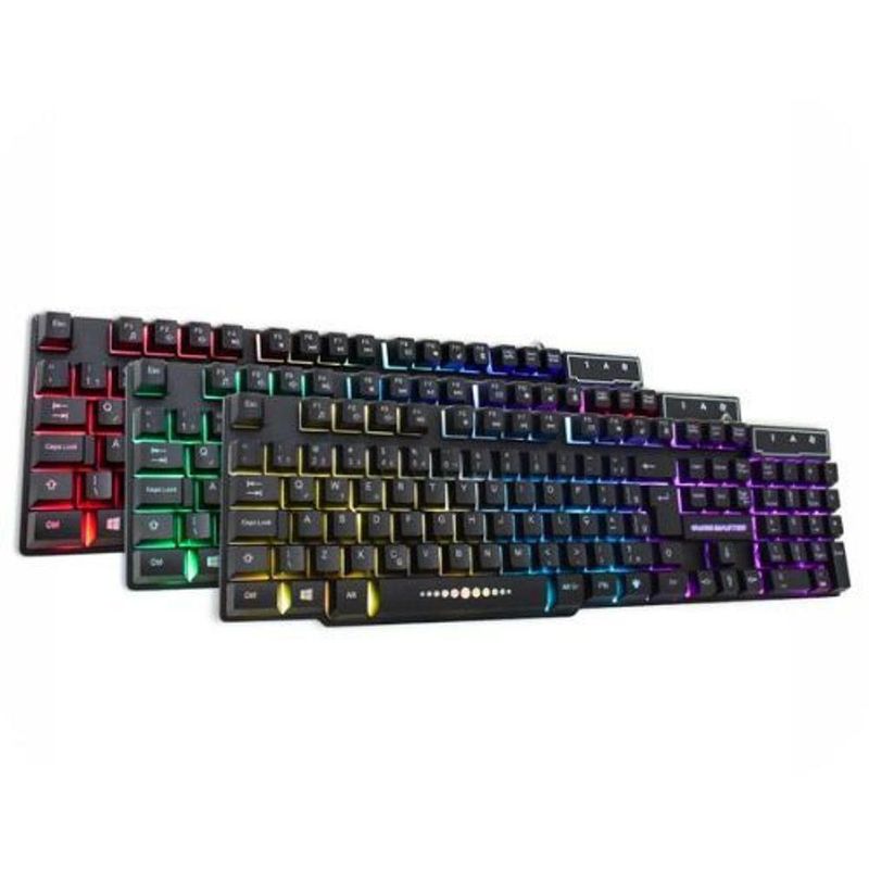 Teclado Gamer Semi Mecânico Led Usb Abnt2 Km-52 Rgb