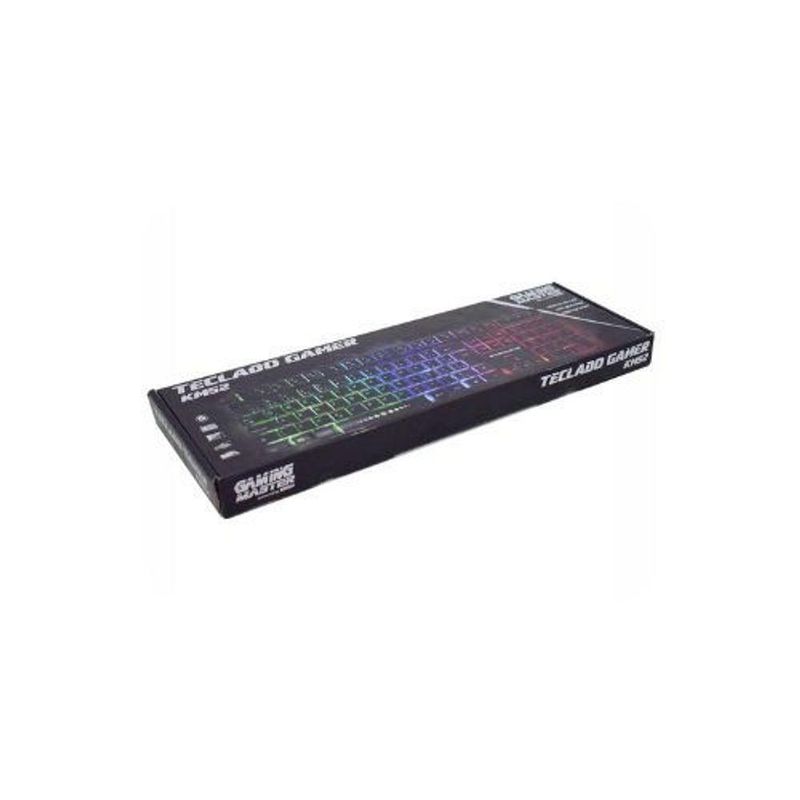 Teclado Gamer Semi Mecânico Led Usb Abnt2 Km-52 Rgb