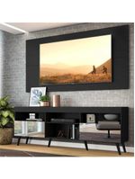 Rack com Painel até 65" Espelho e Pés Retrô Multimóveis