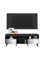 Rack com Painel até 65" Espelho e Pés Retrô Multimóveis