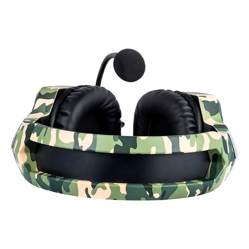 Fone Gamer Over ear C/Som Imersivo, Microfone Omnidirecional Headset Luz Led C/Fio