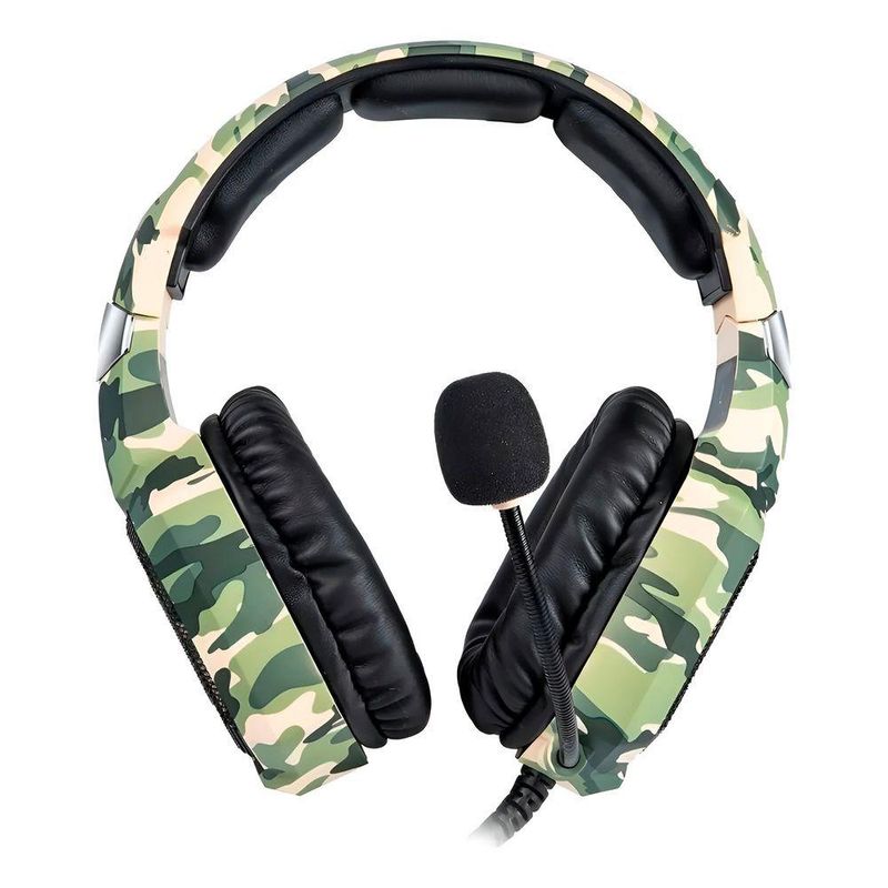 Fone Gamer Over ear C/Som Imersivo, Microfone Omnidirecional Headset Luz Led C/Fio