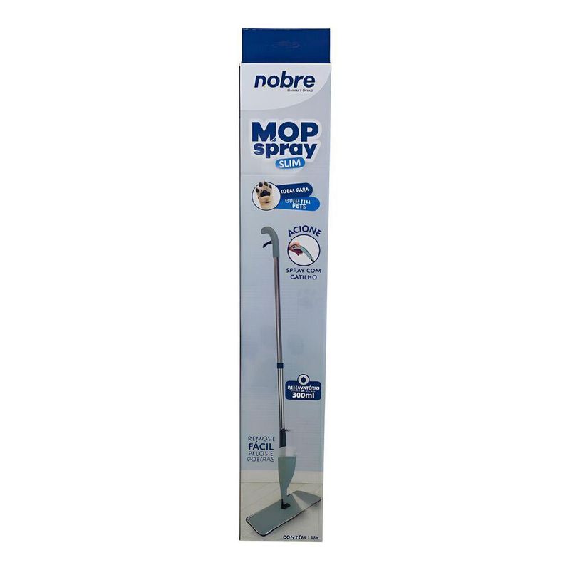 Mop Spray Compacto Com Reservatório De 300ml Cinza - Nobre