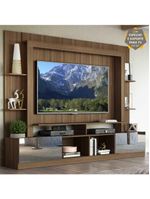 Rack com Painel Suporte 65´´ Espelho Madeirado