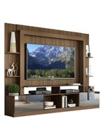 Rack com Painel Suporte 65´´ Espelho Madeirado