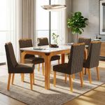Mesa Sala De Jantar 1,60m Tampo Em Vidro Cedro-off White