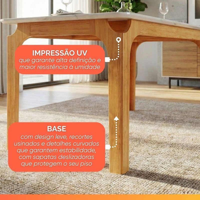 Mesa Sala De Jantar 1,60m Tampo Em Vidro Cedro-off White