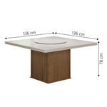 Conjunto De Mesa Sala De Jantar Com Tampo 8 Cadeiras Grécia