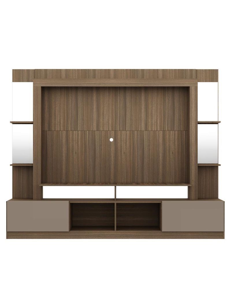 Rack com Painel Suporte 65´´ com Espelho Madeirado/Laca