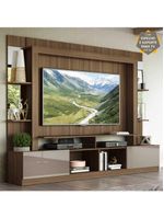 Rack com Painel Suporte 65´´ com Espelho Madeirado/Laca