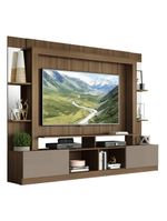 Rack com Painel Suporte 65´´ com Espelho Madeirado/Laca