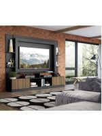 Rack Estante Painel Suporte Tv 65´´ Preto/Madeirado