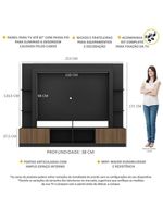 Rack Estante Painel Suporte Tv 65´´ Preto/Madeirado