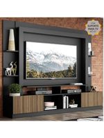 Rack Estante Painel Suporte Tv 65´´ Preto/Madeirado