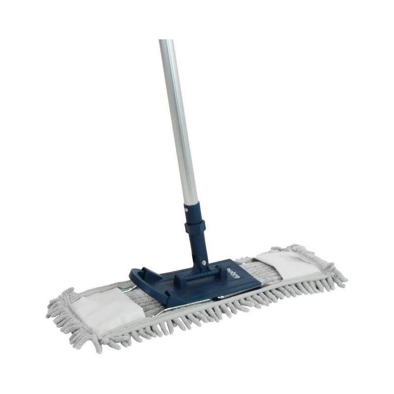 Conjunto Super Mop De Microfibra 40cm Com Cabo Telescópico De 1,40m E Refil