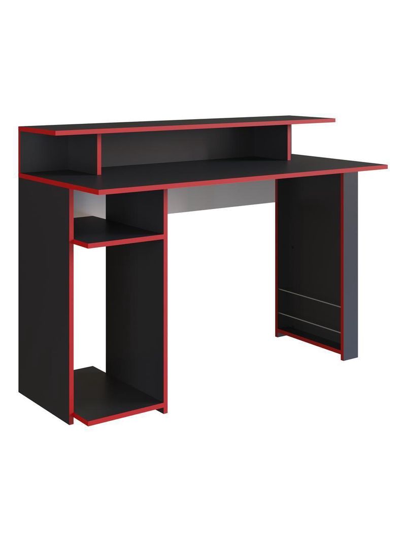 Mesa Gamer Com 1 Porta Revistas Multimóveis Cr25236 Preto Preto