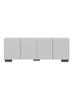 Rack Para Até 50 Polegadas Com 4 Portas Multimóveis Mp1072 Branco/preto Branco/preto