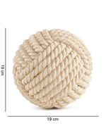 Enfeite Decorativo esfera em Poliresina Off White 19x19cm