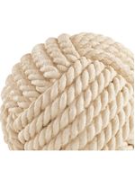 Enfeite Decorativo esfera em Poliresina Off White 19x19cm