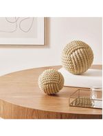 Enfeite Decorativo esfera em Poliresina Off White 19x19cm
