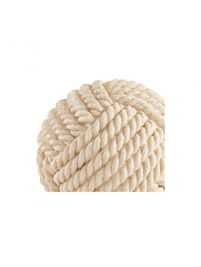 Enfeite Decorativo esfera em Poliresina Off White 19x19cm