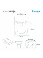 Assento Sanitario Nuage Cinza Platina Para Vaso Incepa