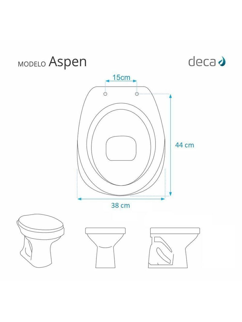 Assento Sanitario Aspen Caramelo Para Vaso Deca