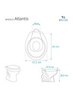 Assento Sanitario Atlantis Cinza Claro Para Vaso Belize