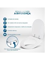 Assento Sanitário Carrara Bege Saara Para Louça Deca